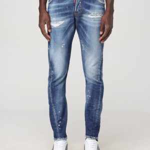 Pantalón Vaquero Dsquared2 Mid-Rise Azul Hombre