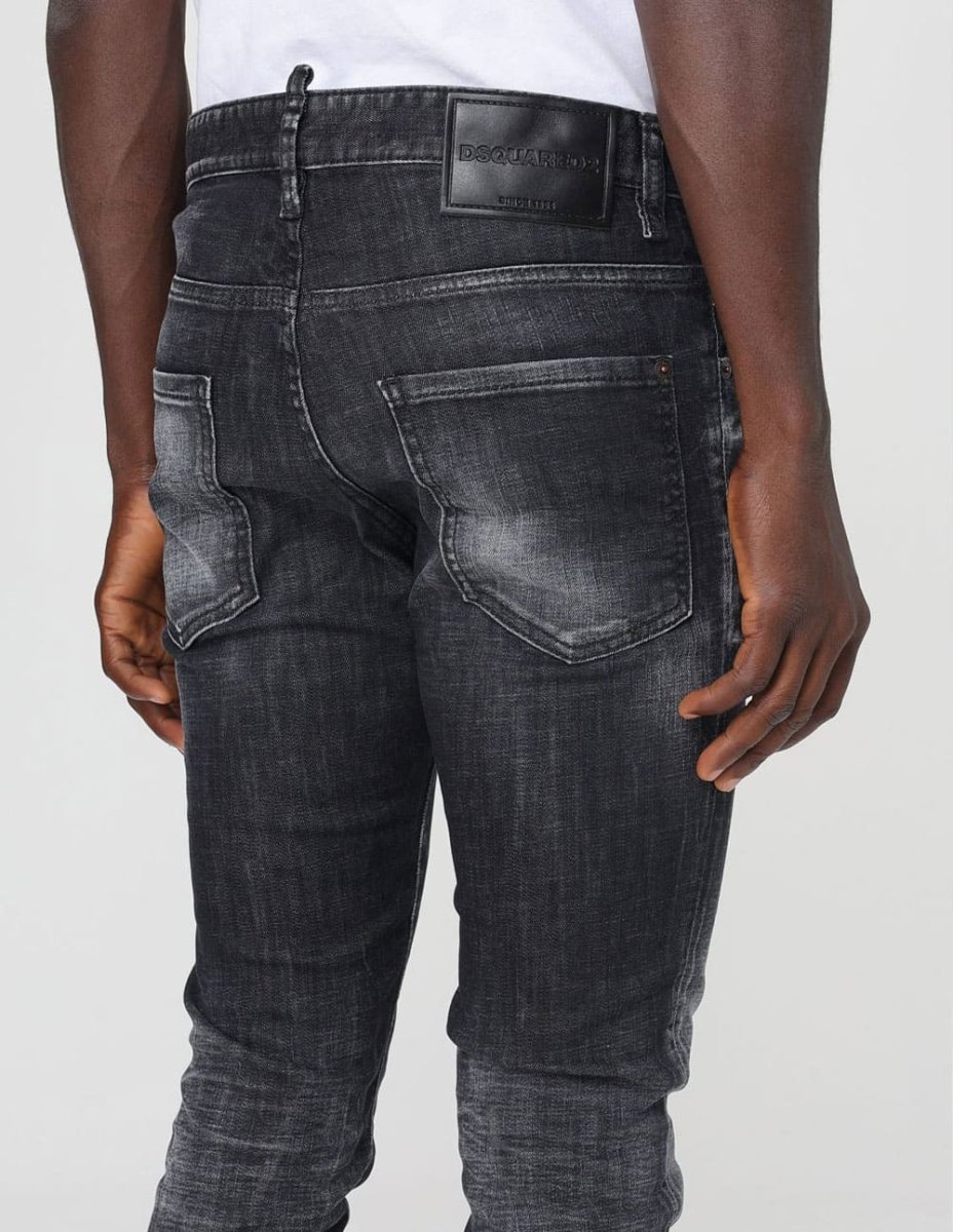 Pantalón Vaquero Dsquared2 con Logo Negro Hombre - Imagen 4