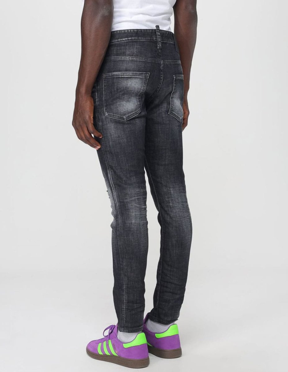 Pantalón Vaquero Dsquared2 con Logo Negro Hombre - Imagen 3