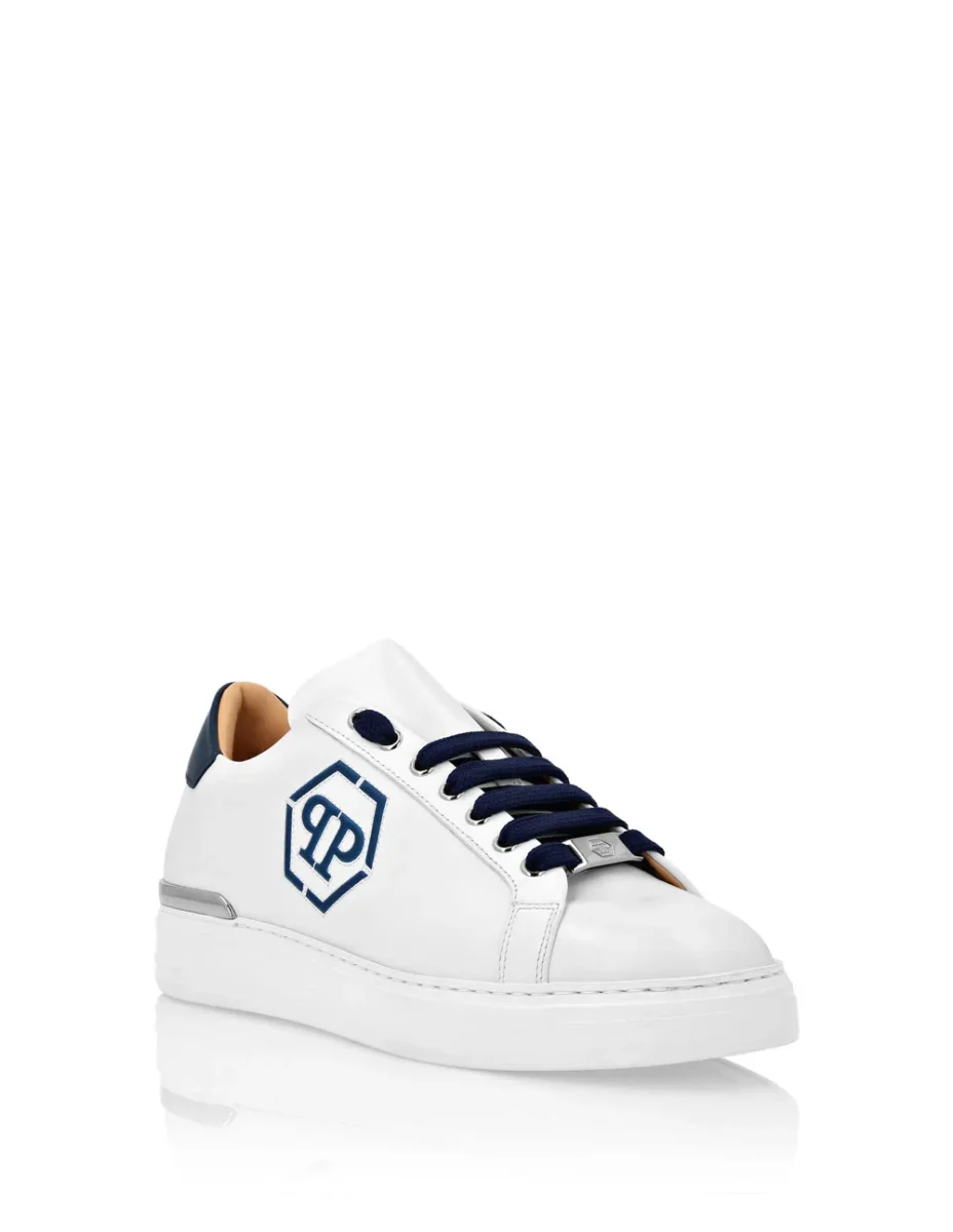 Philipp Plein Nappa Leather Lo-Top Hexagon Blancas Hombre - Imagen 3