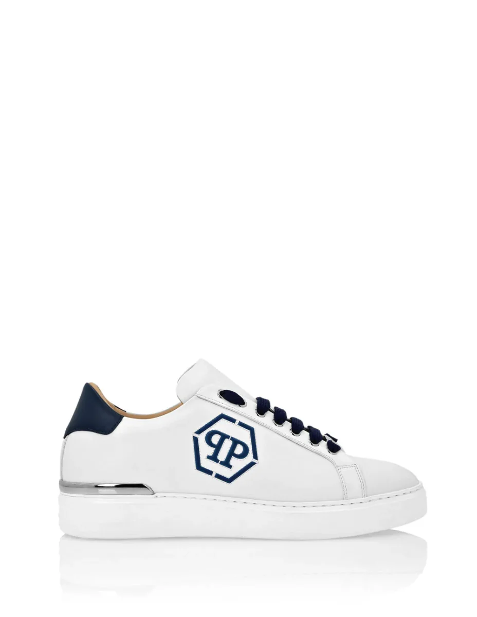 Philipp Plein Nappa Leather Lo-Top Hexagon Blancas Hombre
