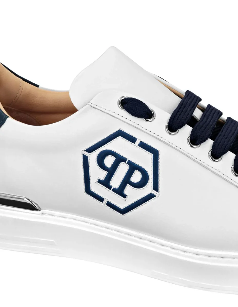 Philipp Plein Nappa Leather Lo-Top Hexagon Blancas Hombre - Imagen 6
