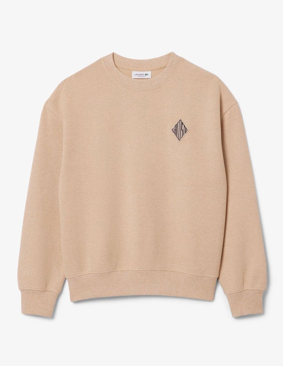 Sudadera Lacoste con Logo Beige Mujer - Imagen 2