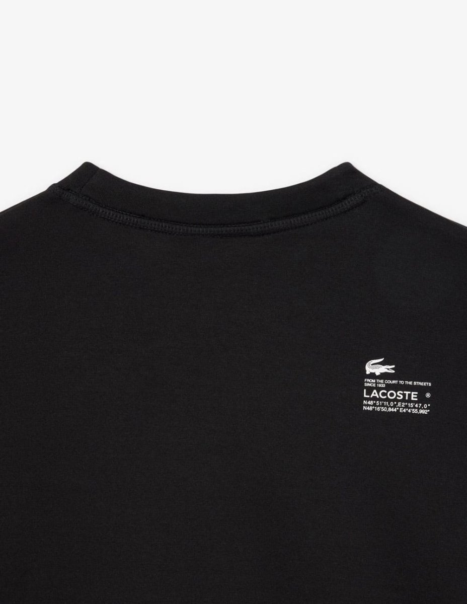 Sudadera Lacoste con Logo Oversized Negra Mujer - Imagen 4