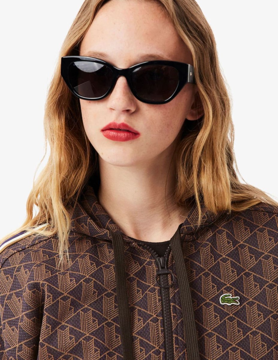Sudadera con Capucha Lacoste Logo Monogram Marrón Mujer - Imagen 6
