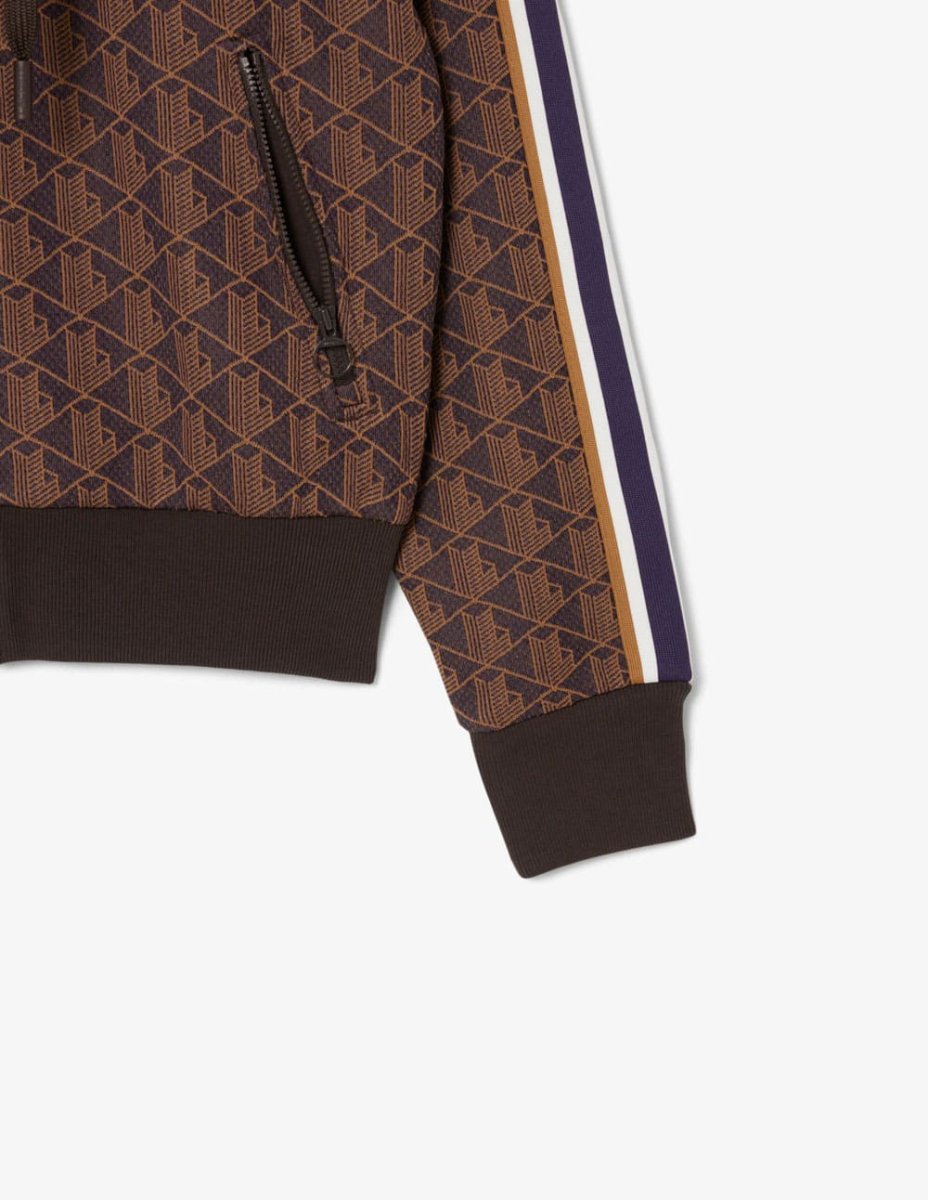 Sudadera con Capucha Lacoste Logo Monogram Marrón Mujer - Imagen 4