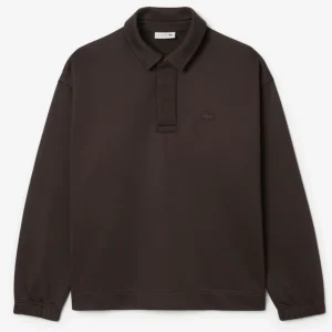 Sudadera Lacoste Tipo Polo Marrón Hombre