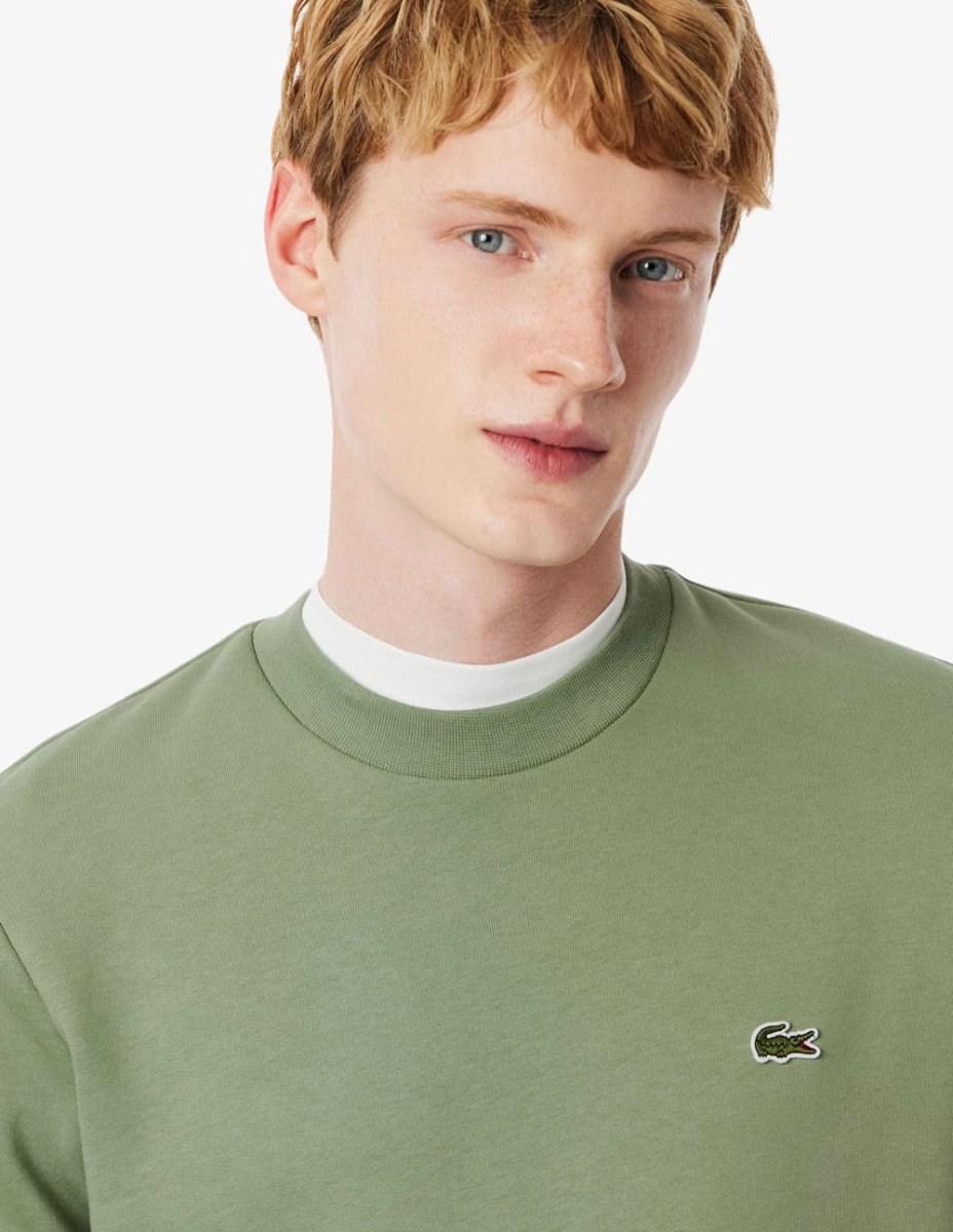 Sudadera Lacoste con Logo de Felpa Verde Hombre - Imagen 5