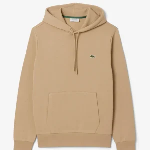 Sudadera con Capucha Lacoste de Felpa Beige Hombre