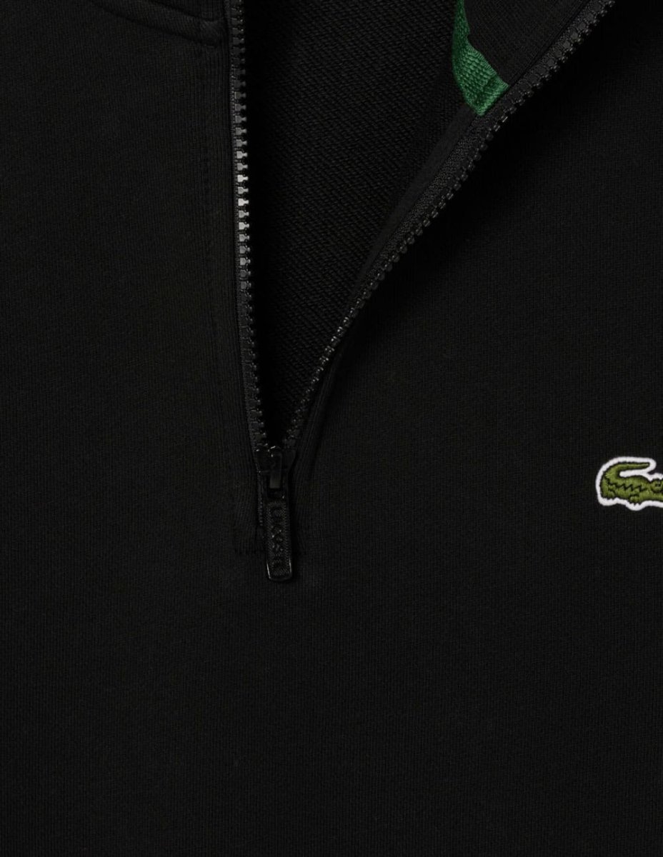 Sudadera Lacoste con Cremallera Negra Hombre - Imagen 4