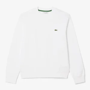 Sudadera Lacoste de Felpa con Logo Blanca Hombre