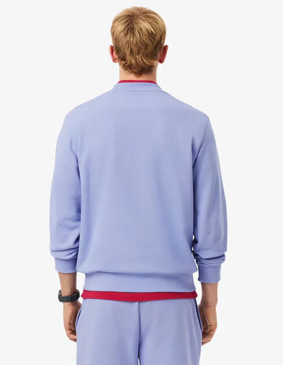 Sudadera Lacoste con Logo Morada Hombre - Imagen 6