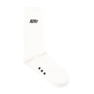 Calcetines Autry Logo Stars Blancos y Negros Unisex