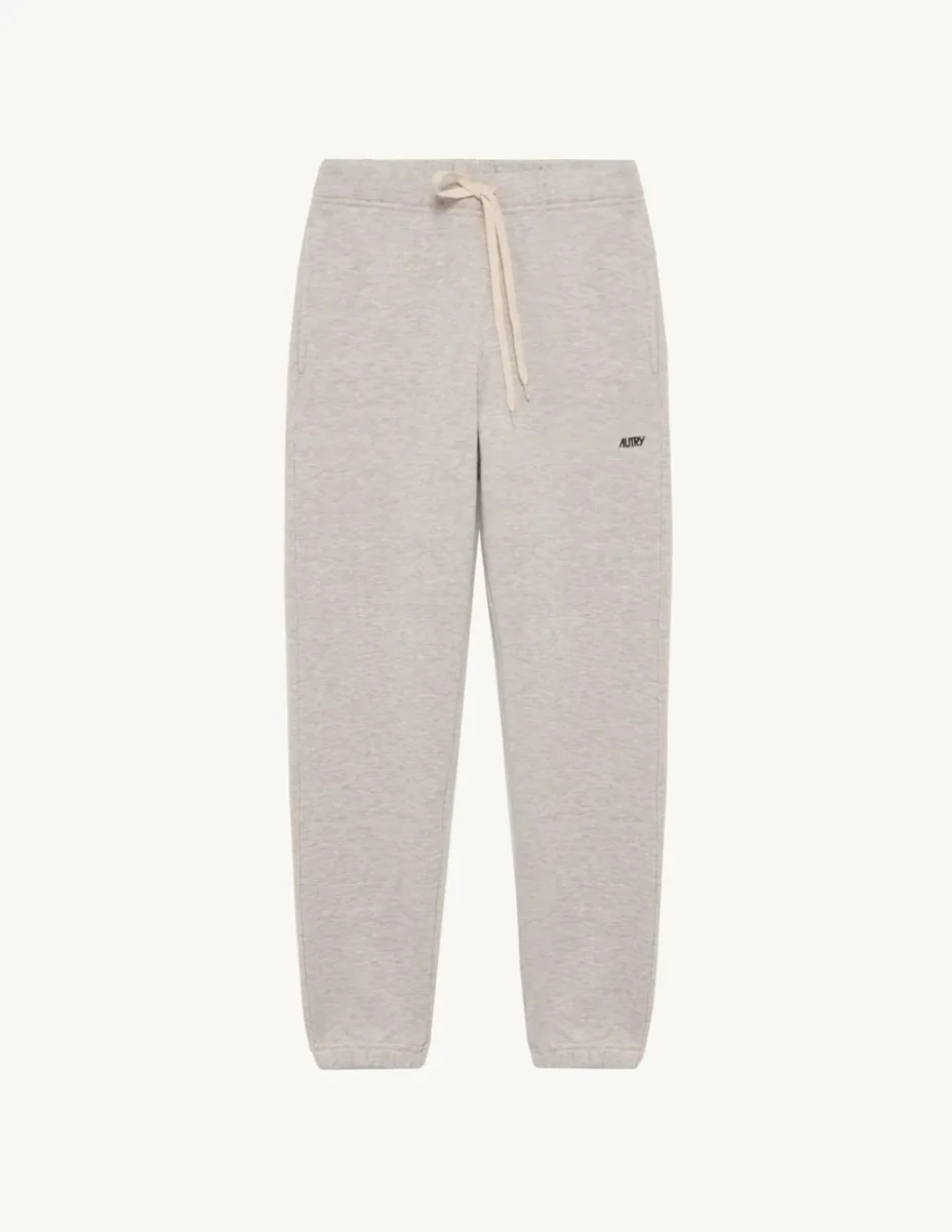 Pantalón Autry con Logo Bordado Gris Hombre