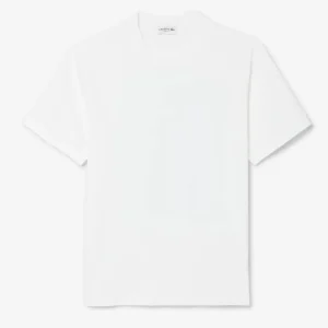 Camiseta Lacoste de Punto de Jersey con Estampado Blanca Hombre