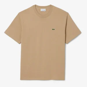 Camiseta Lacoste con Logo Beige Hombre