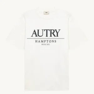 Camiseta Autry con Logo Hamptons House Blanca Mujer