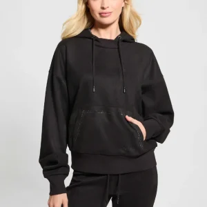 Sudadera con Capucha GUESS Scuba Negra Mujer