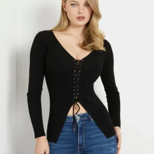 Chaqueta GUESS con Cordones Negra Mujer