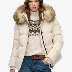 Plumas Superdry Everset Classic Beige Mujer