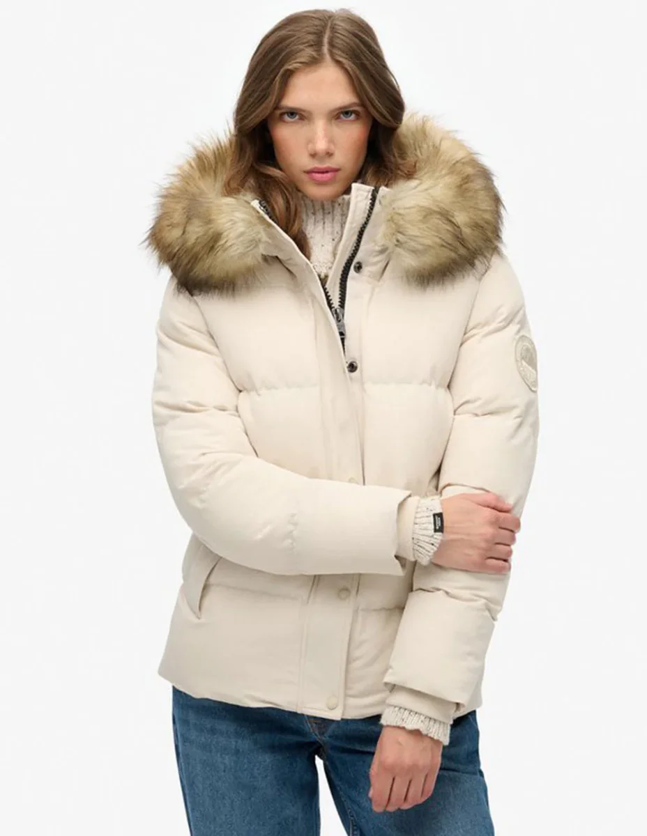 Plumas Superdry Everset Classic Beige Mujer - Imagen 3
