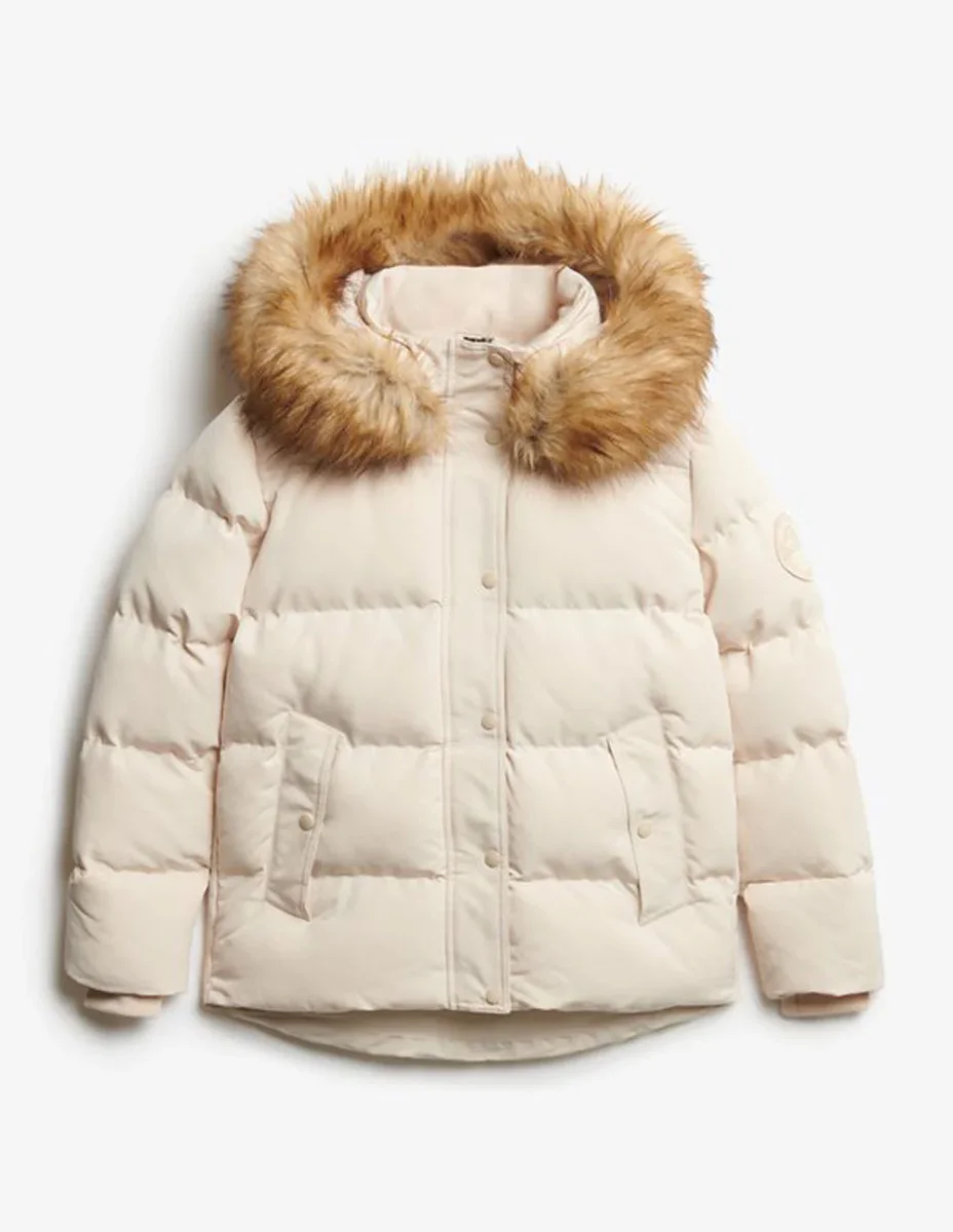 Plumas Superdry Everset Classic Beige Mujer - Imagen 8