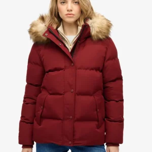 Plumas Superdry Everset Classic Burdeos Mujer