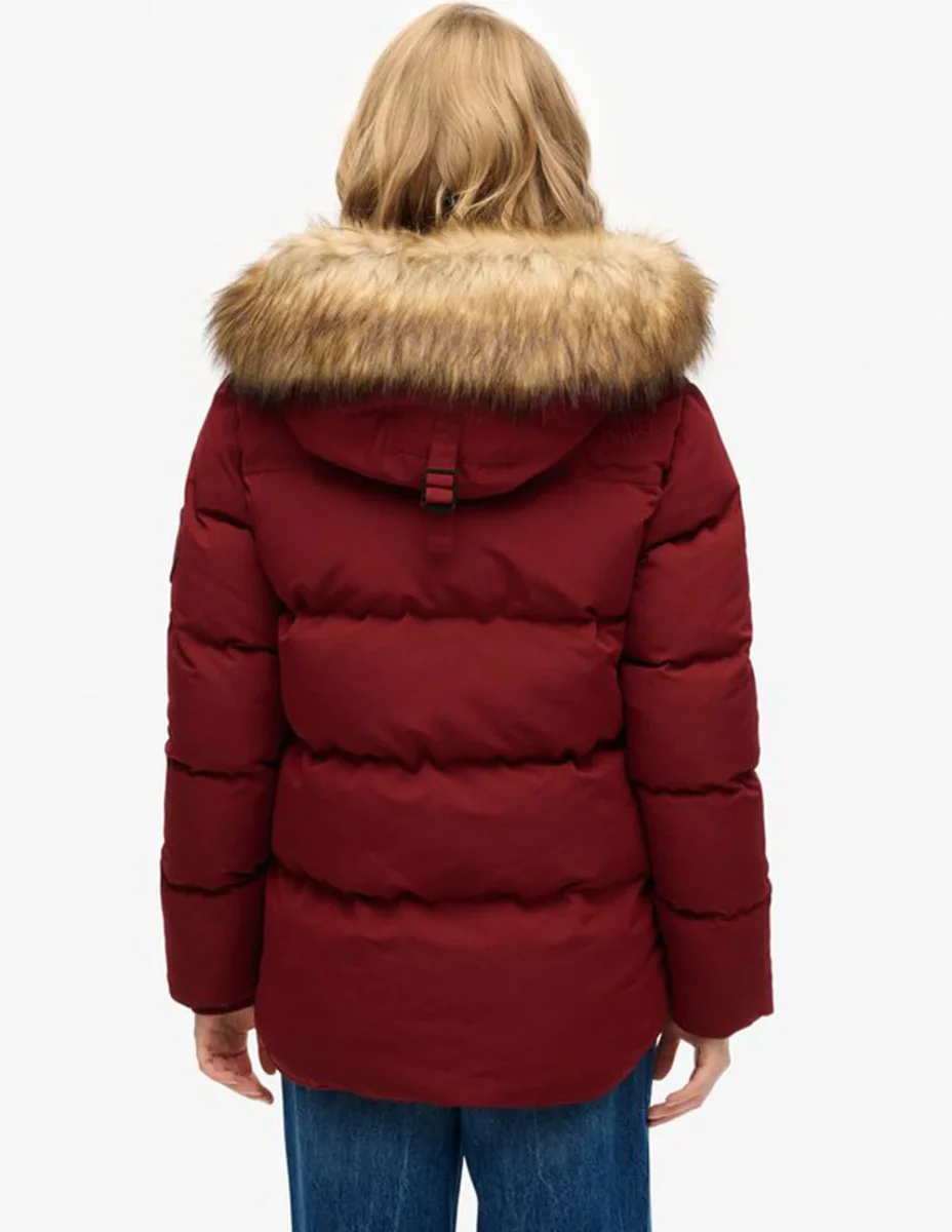 Plumas Superdry Everset Classic Burdeos Mujer - Imagen 7