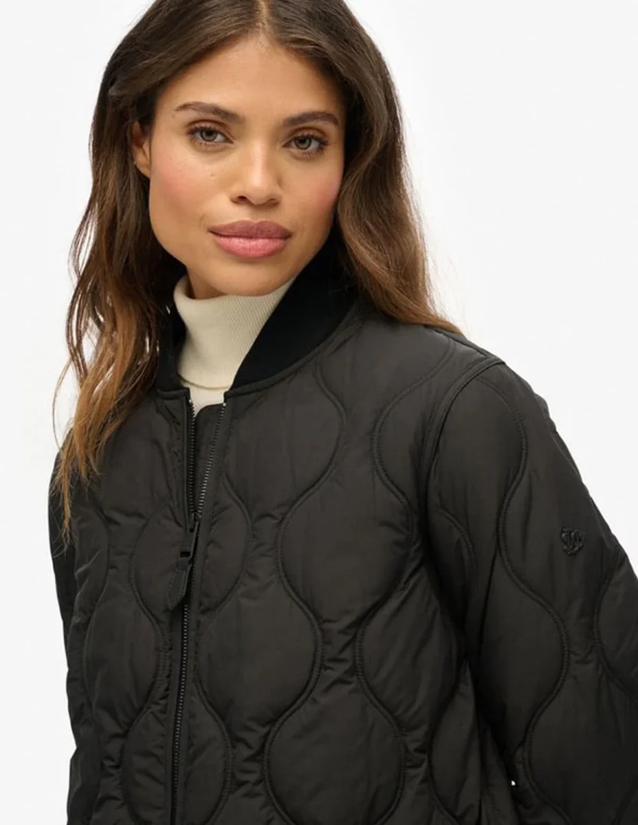 Chaqueta Larga Syperdry con Forro Acolchada Negra Mujer - Imagen 4