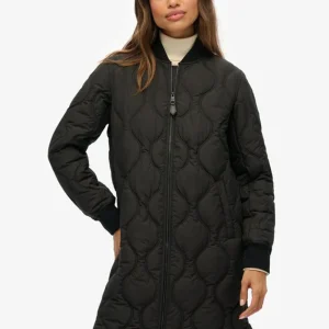 Chaqueta Larga Syperdry con Forro Acolchada Negra Mujer