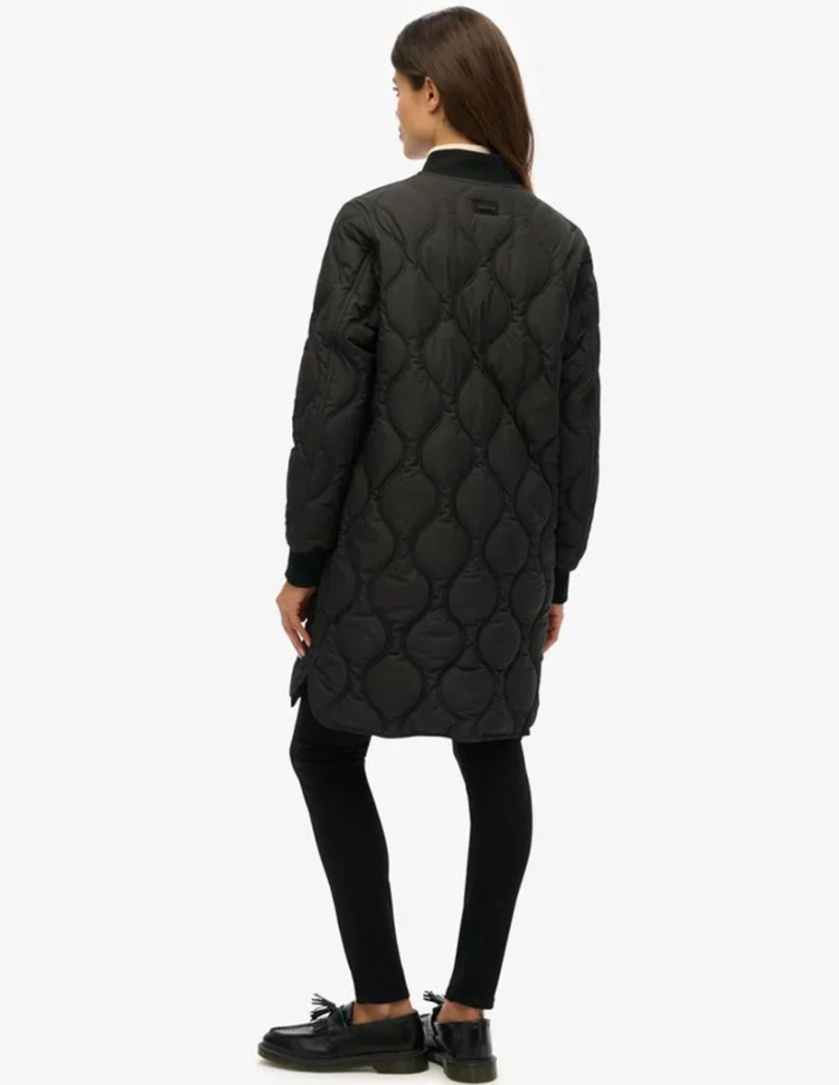Chaqueta Larga Syperdry con Forro Acolchada Negra Mujer - Imagen 3