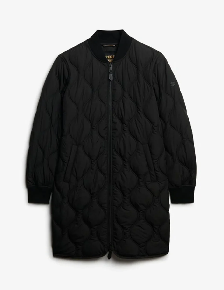 Chaqueta Larga Syperdry con Forro Acolchada Negra Mujer - Imagen 8