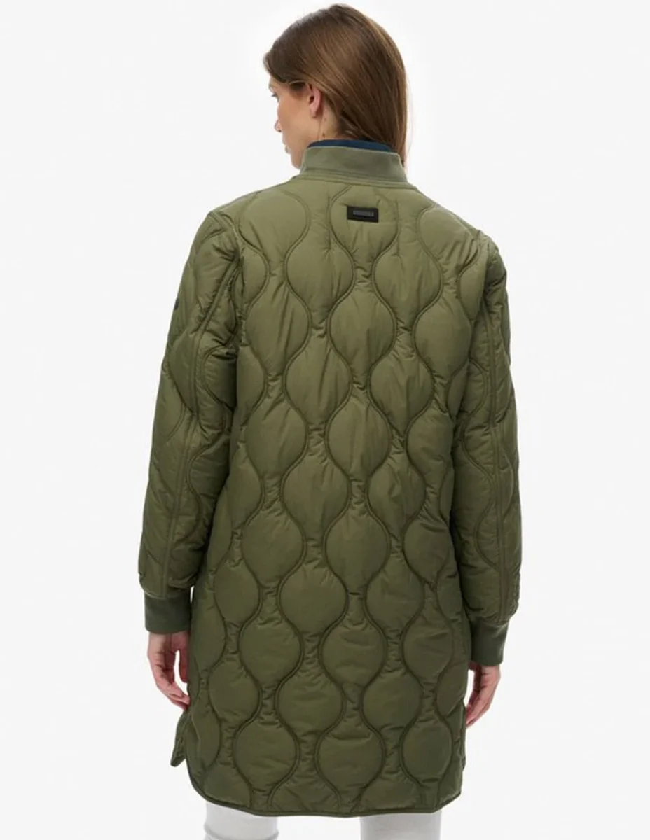Chaqueta Larga Syperdry con Forro Acolchada Verde Mujer - Imagen 3
