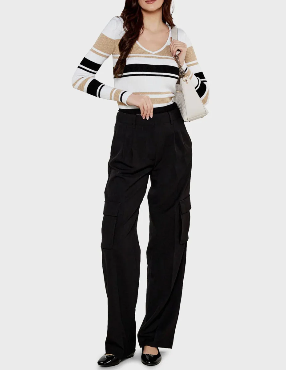 Pantalón Cargo GUESS Matea Negro Mujer - Imagen 5