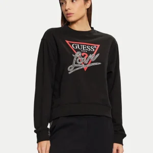 Sudadera GUESS Logo Icon Negra Mujer