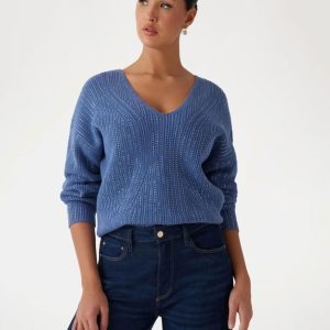 Jersey GUESS con Strass Azul Mujer