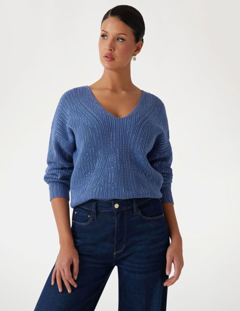 Jersey GUESS con Strass Azul Mujer - Imagen 2