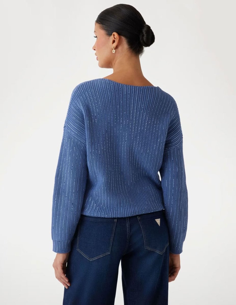 Jersey GUESS con Strass Azul Mujer - Imagen 4