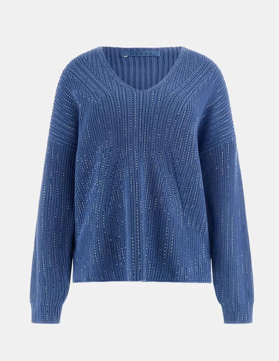 Jersey GUESS con Strass Azul Mujer - Imagen 5