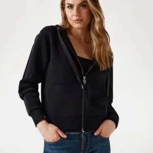 Sudadera GUESS de Nepreno con Capucha Negra Mujer