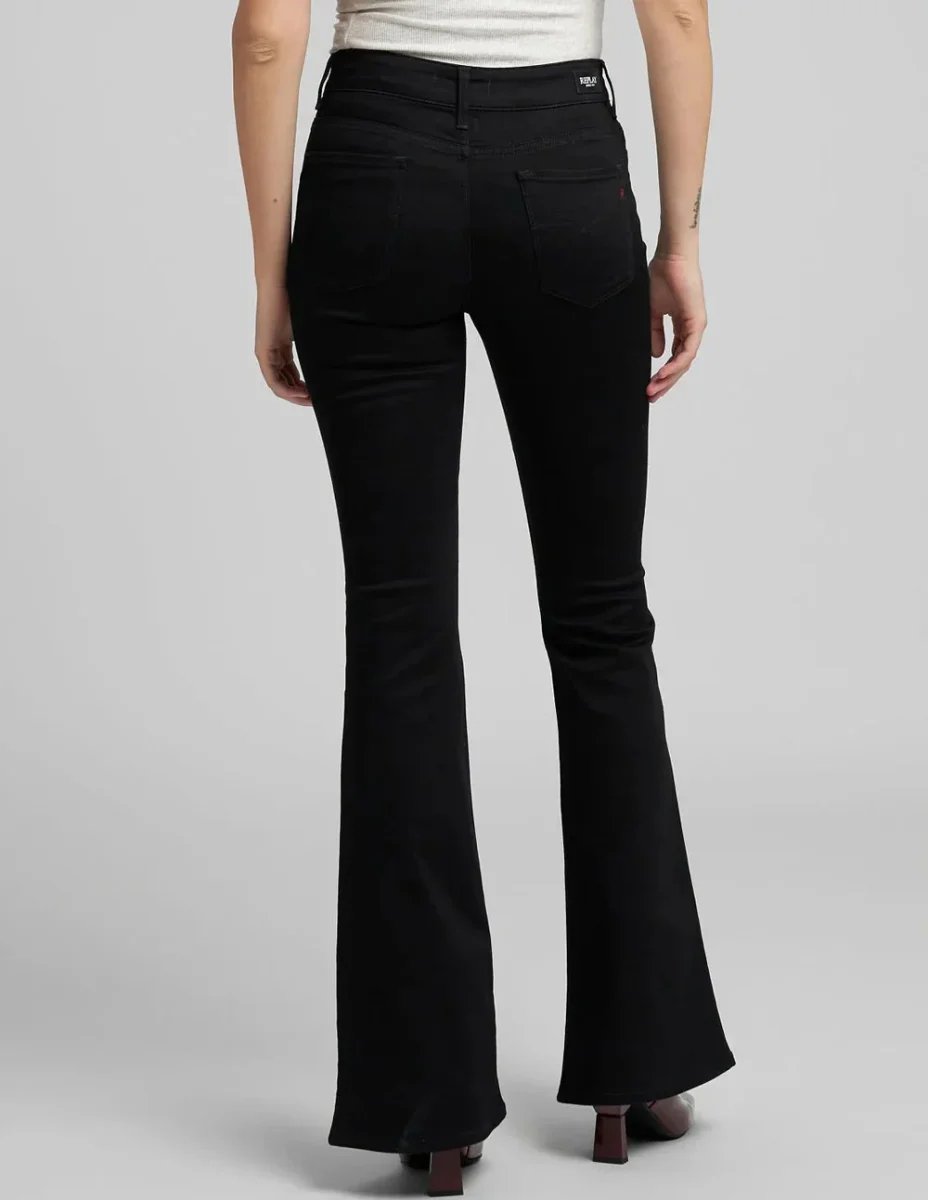 Pantalón Vaquero Replay Joella Acampanado Negro Mujer - Imagen 3