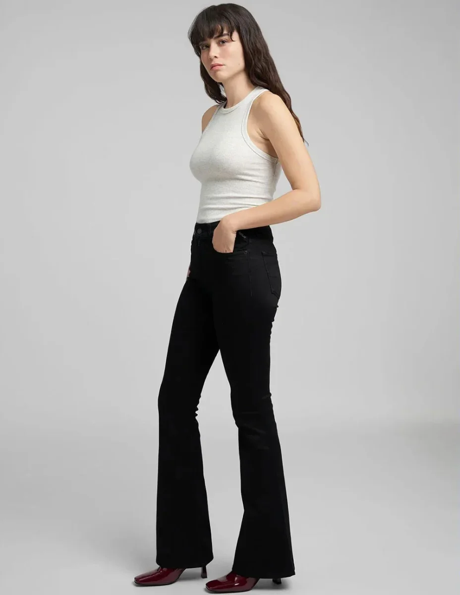 Pantalón Vaquero Replay Joella Acampanado Negro Mujer - Imagen 7