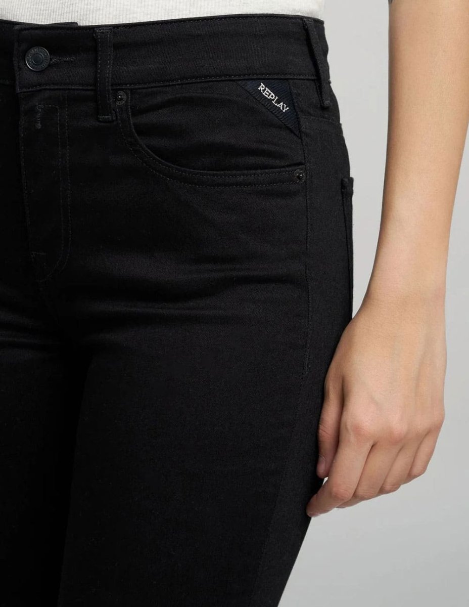 Pantalón Vaquero Replay Joella Acampanado Negro Mujer - Imagen 4