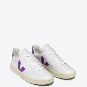 Veja V-12 Leather Blancas y Moradas Mujer